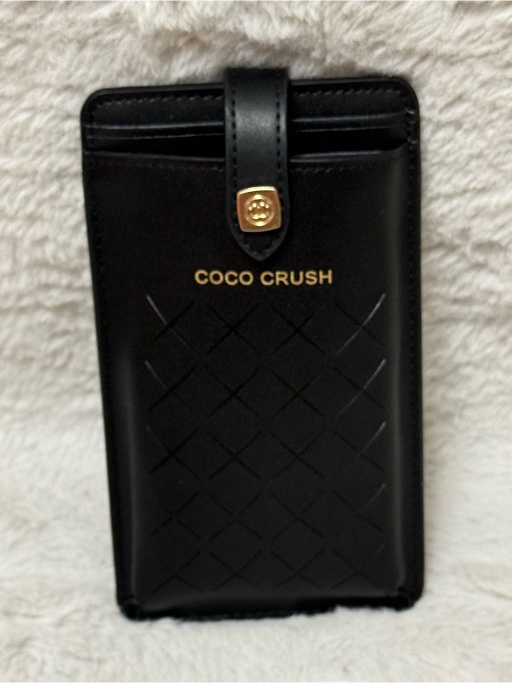 GWP- Chanel Black Quilted Phone Wallet Case